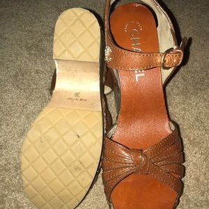 CHANEL Shoes - Chanel brown wedge heels CHANEL Shoes - Chanel brown wedge heels